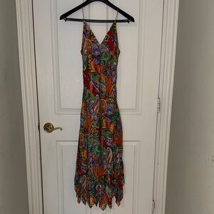 Vibrant Paisley Ralph Lauren Slip Dress - Multi